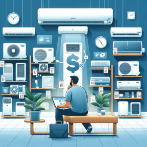 An Illustration Representing The Concept Of Finding Affordable Air Conditioning, Suitable For An Article Titled 'find Your Budget Friendly Air Conditi